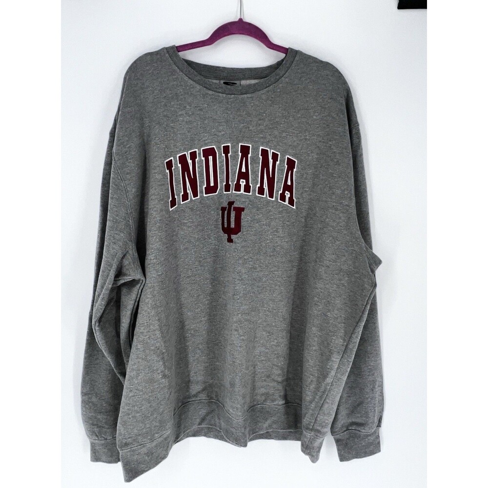 Indiana Hoosiers IU Sweatshirt 3XL NWOT Gray Stadium Athletics Crewneck Pullover